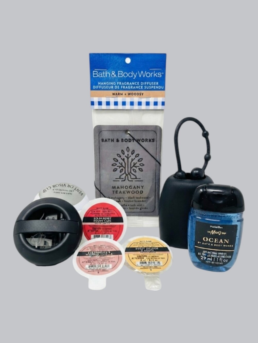 NEW Bath and Body Works Men's Car Fragrance and Hand Sanitizer Bundle